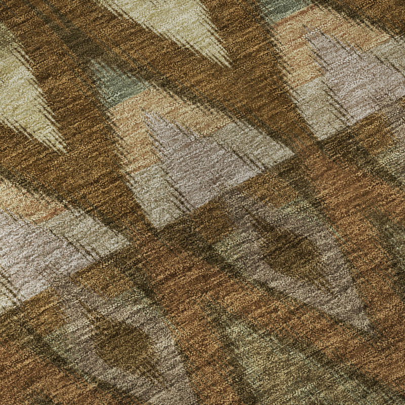 Premium Machine Washable Cerrito Brown Rug, Rectangle 8' x 10'