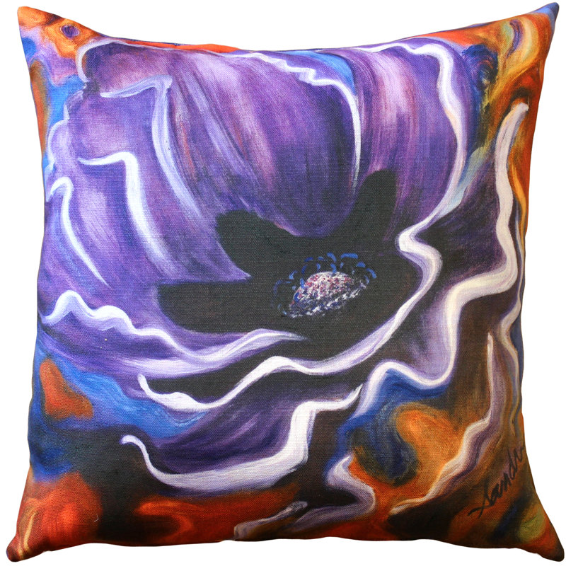 Coussin intérieur/extérieur Poppy, Mauve