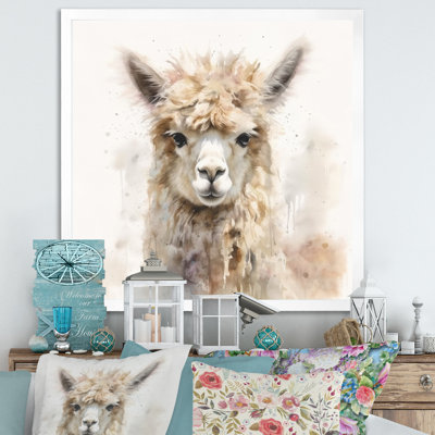 Graceful Alpaca III - Alpaca Wall Art