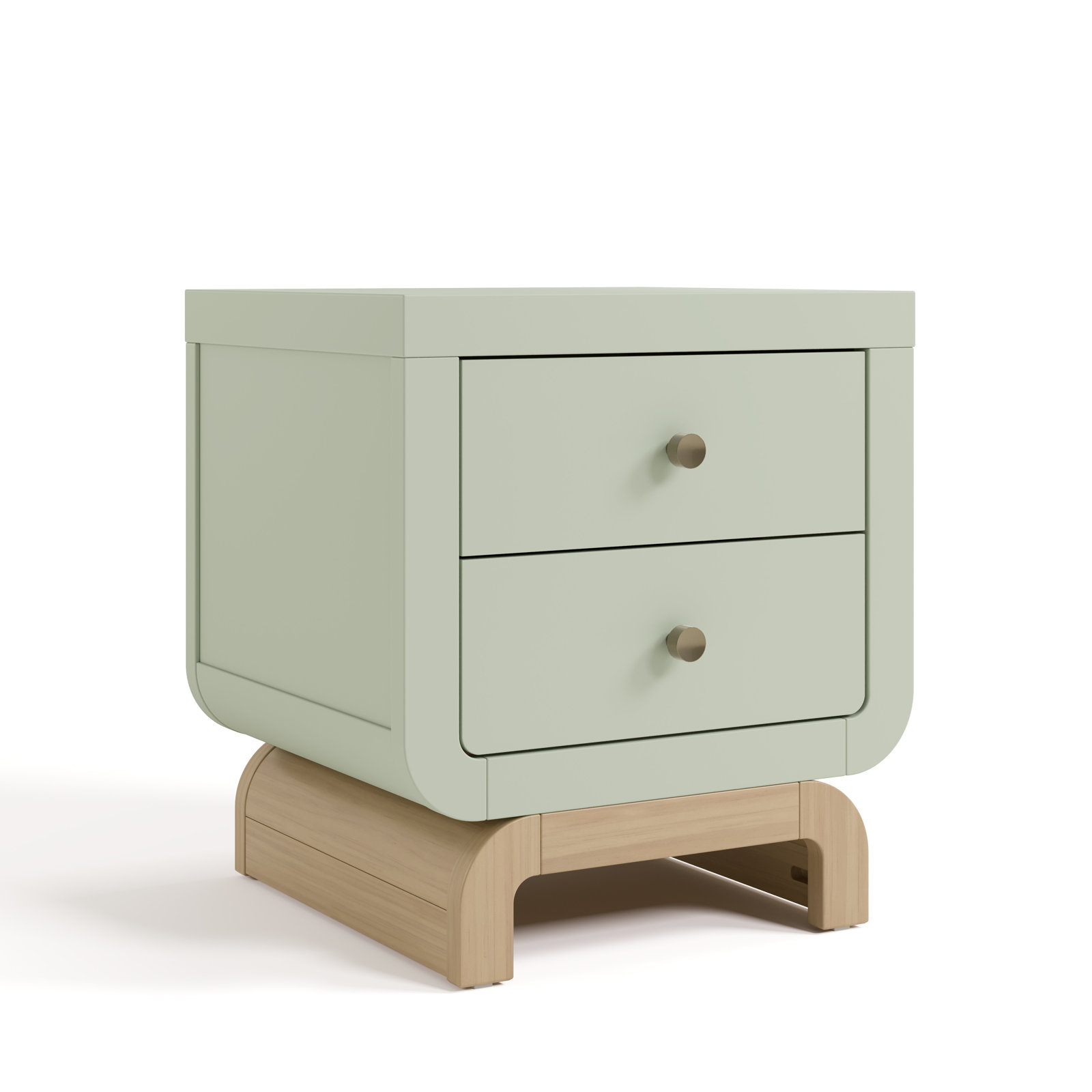 Santorini 2 Drawer Nightstand, Sage