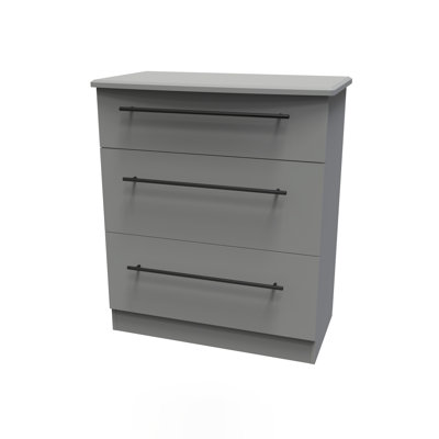 Fully Assembled Malicia 3 Drawer 76.5Cm W Chest of Drawers