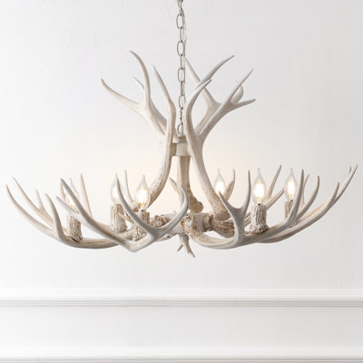 Rohrbach Candle Style Wagon Wheel Chandelier