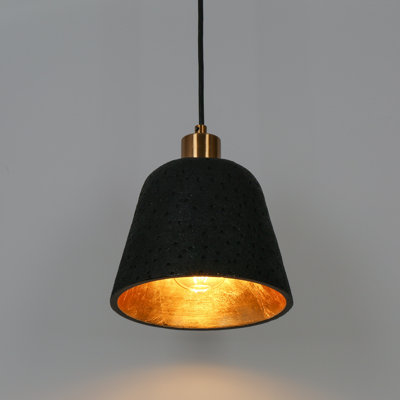 Modern Industrial 1-Light Black Pendant