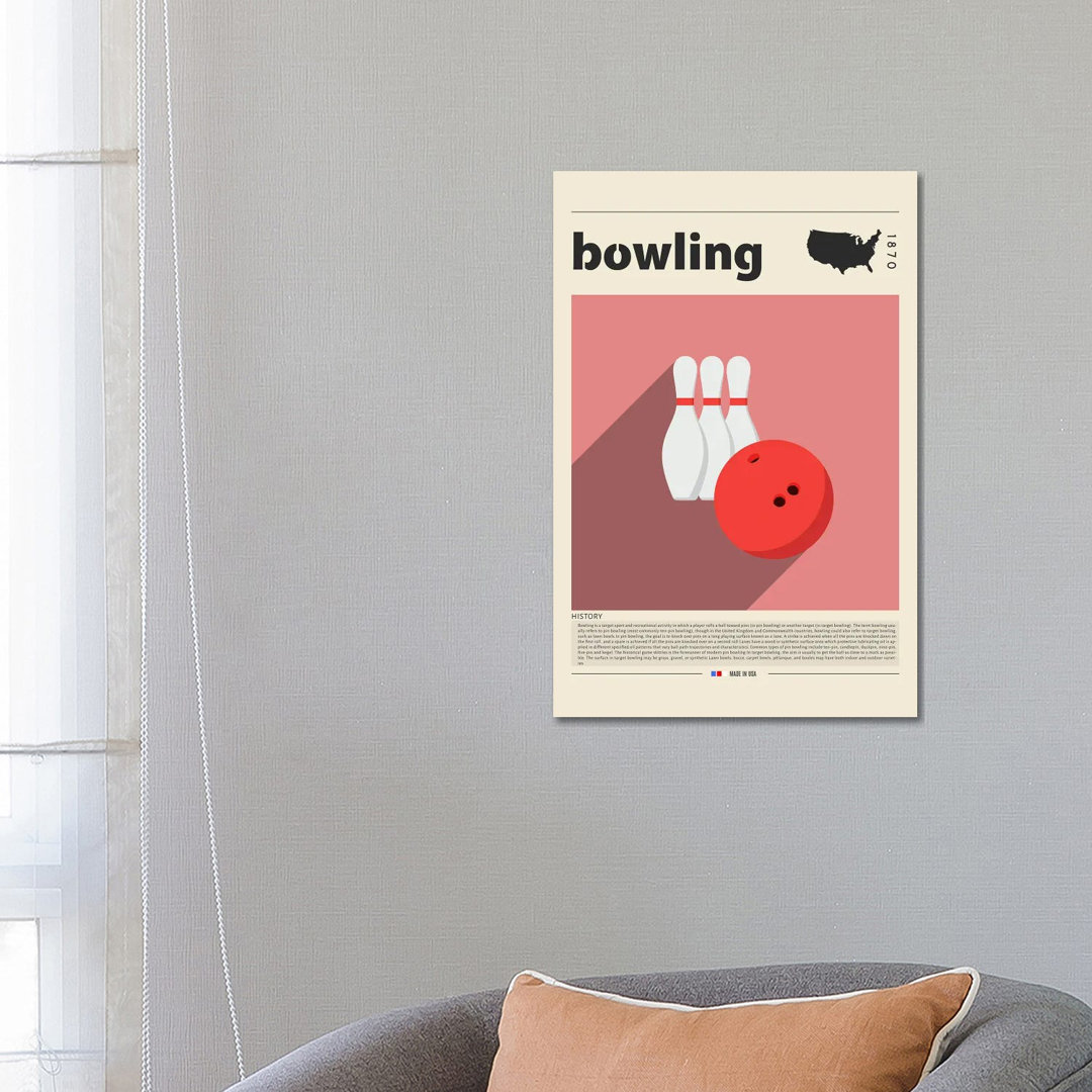 Bowling von GastroWorld - No Frame Gallery-Wrapped Canvas Giclée on Canvas