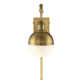 Ostara Single Light Glass Dimmable Plug-in Swing Arm Sconce