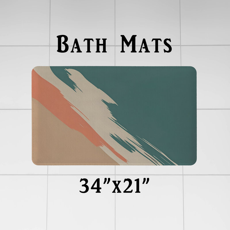 Rideau de douche avec tapis de bain, H 72 po x l 70 po