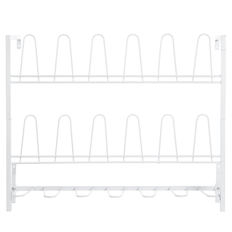 9 Pair Shoe Rack, White