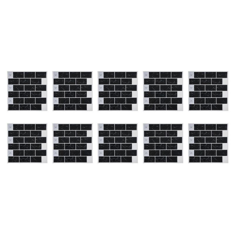 30cm x 30cm Wallpaper Tile, Light Black