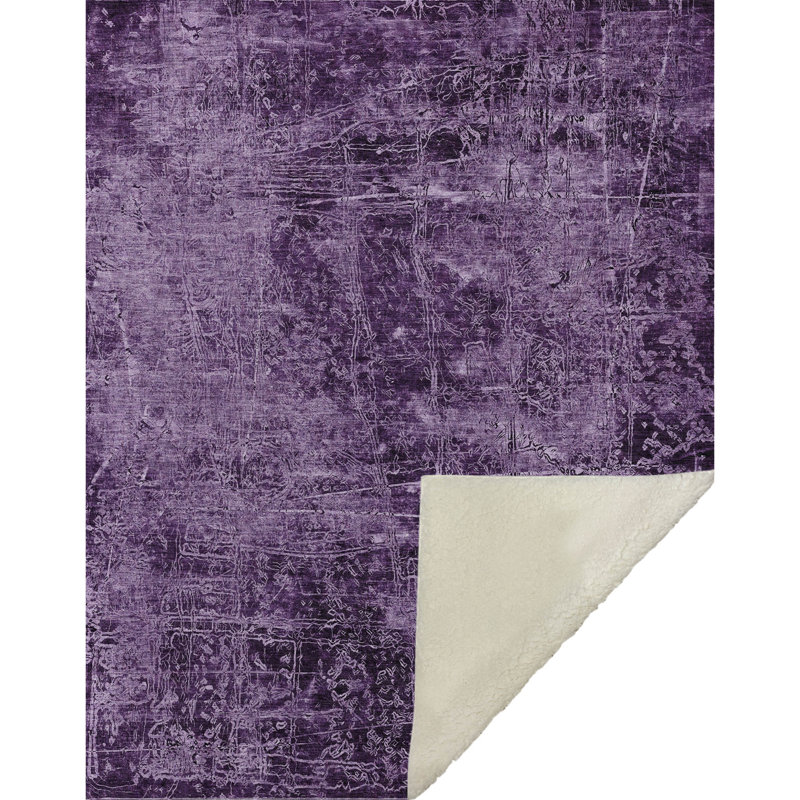 Jeté en sherpa Addison, Mauve