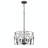 4 - Light Steel Dimmable Drum Chandelier
