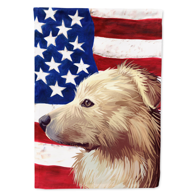 Polyester à 2 côtés 28 x 40 po drapeau maison, Chien de berger de l'Himalaya