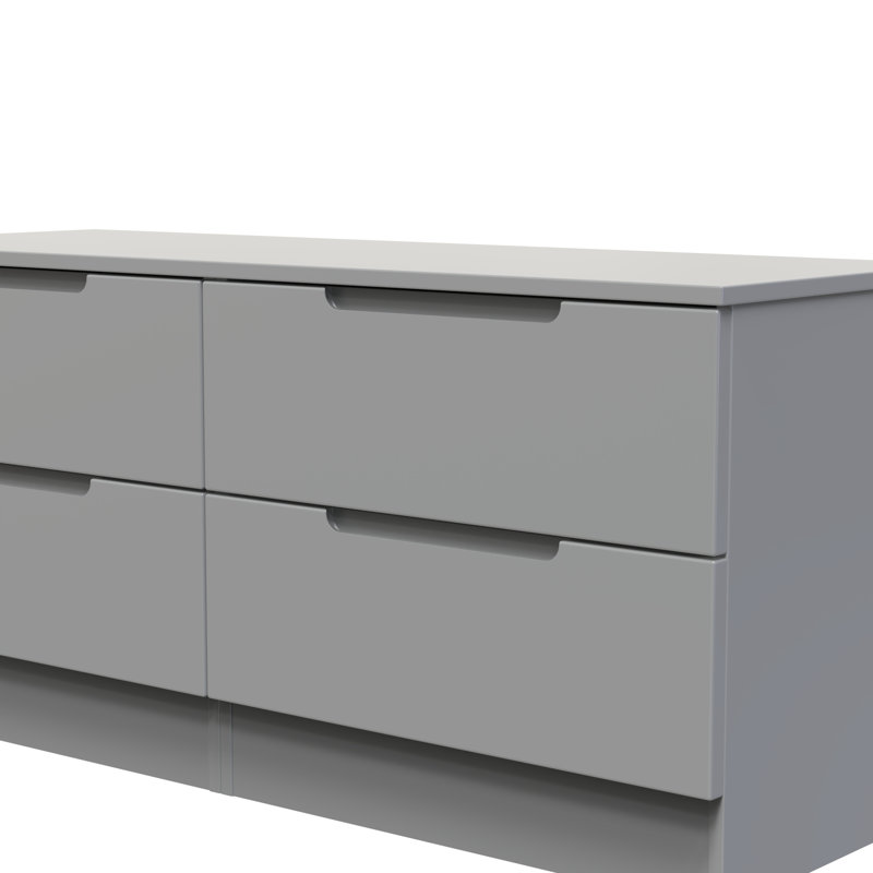 110cm W 4 - Drawer Chest of Drawers, Grey