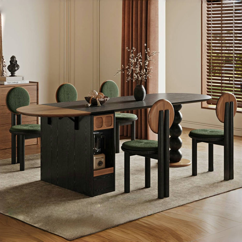 French Retro Black Dining Table