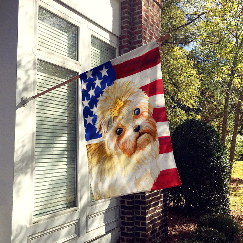 Drapeau de maison en polyester à 2 côtés Shahnur, Morkie