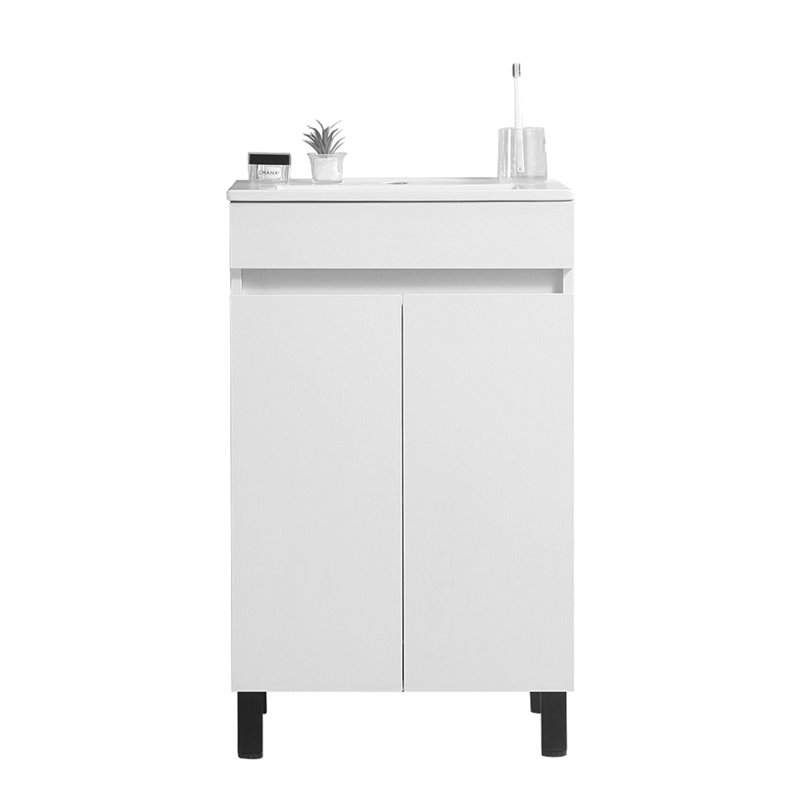 Meuble-lavabo de 20 po blanc (sans lavabo en céramique)