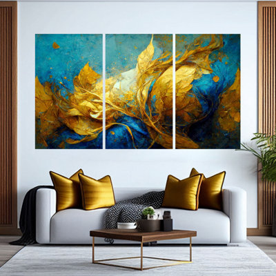 Abstract Foliage Acrylic Wall Art 3 Piece Set