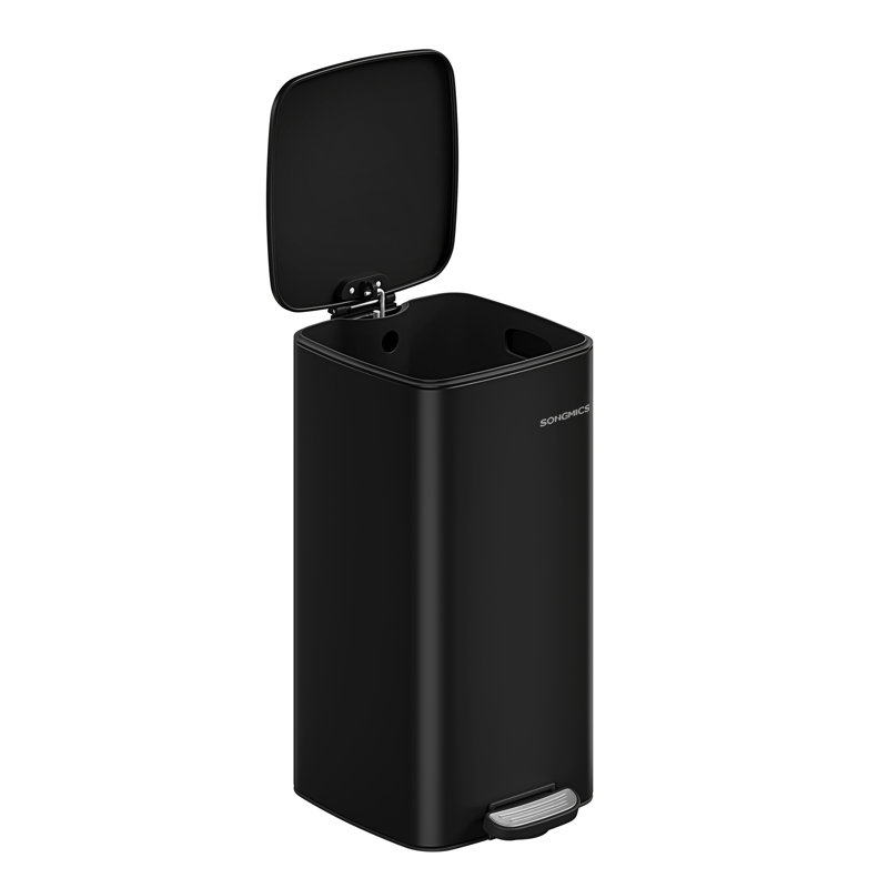 Clerfont Step On Kitchen Trash Can, Ink Black, 54.4cm H x 34cm W x 28.5cm D