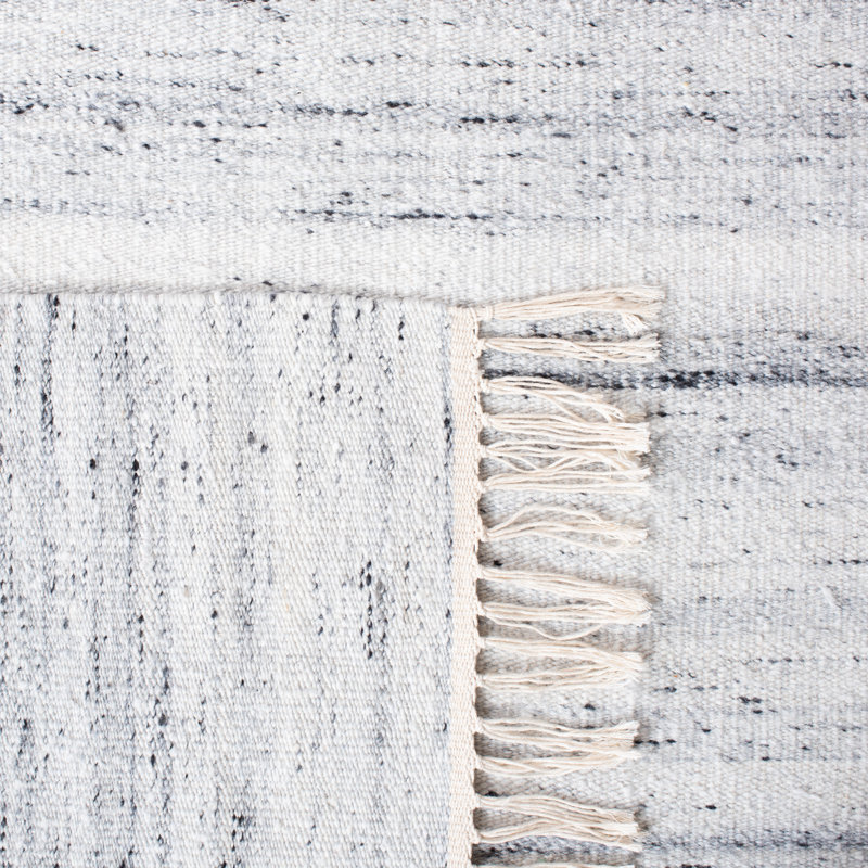 Tapis rayé en laine / coton tissé à la main Starcher, Rectangle 8 pi x 10 pi