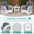 Winston Porter 5-piece Outdoor Patio White Wicker Conversation Sets, All Weather Outdoor Rattan Furniture Set Includes Glider Loveseat, 2 Coffee Table, 2 Swivel-gliders Chairs With Cushions-978762550