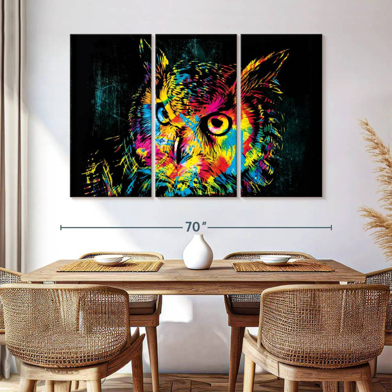 Chouette couleur chouette, H 42 po x l 65 po