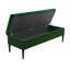 Safar Plain Upholstered Plush Velvet Ottoman Storage Bench with Black Turned Wooden Legs-904617009-903306349