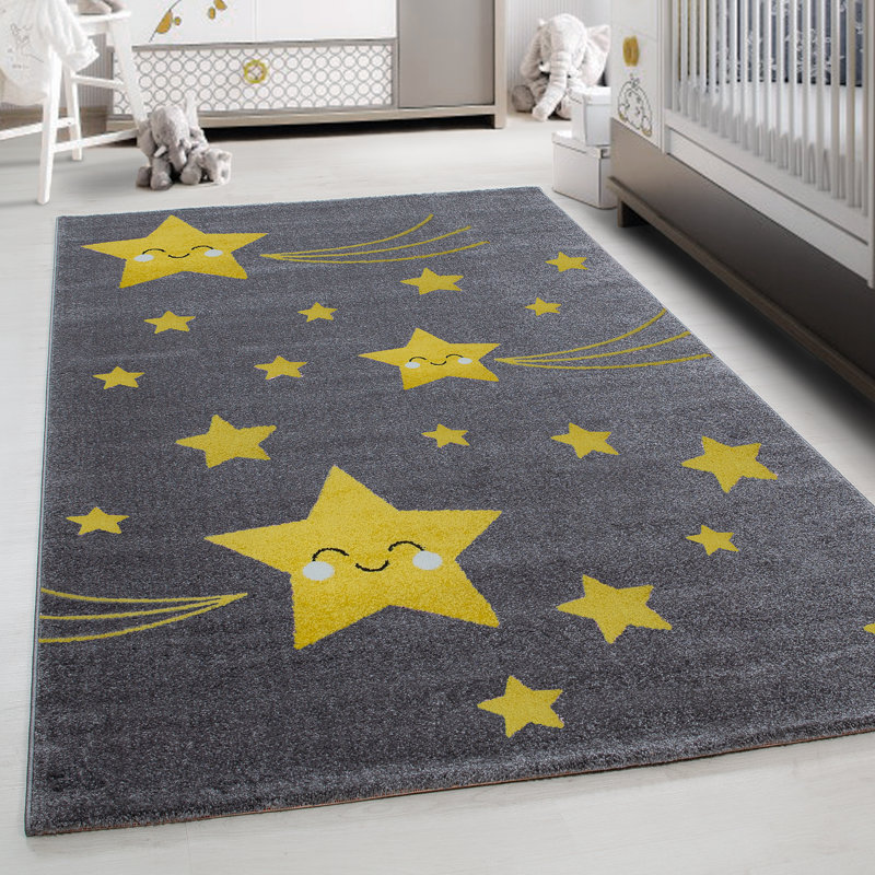 Payne Flatweave Rug, Rectangle 160 x 230cm, Yellow/Grey