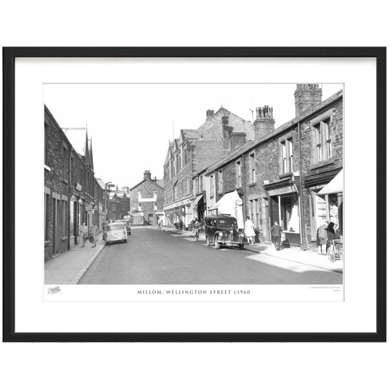 Millom, Wellington Street C1960 - Single Picture Frame Print, 40cm H x 50cm W x 2.3cm D