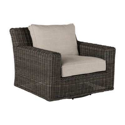 Rustic Patio Armchair with Cushions
