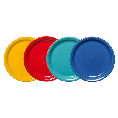 Fiesta Shop Mixed Sets Vibrant Bistro Coupe 9 Inch Luncheon Plate, Set Of 4 In Mixed Vibrant