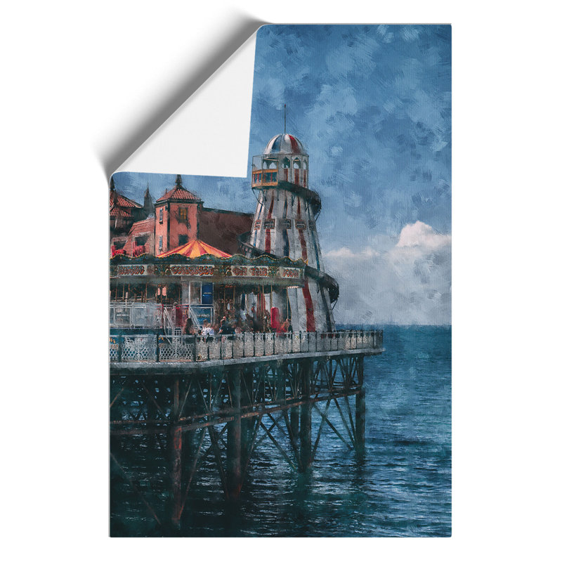 Brighton Pier Painting - Frameless Print, 59cm H x 42cm W x 0.1cm D