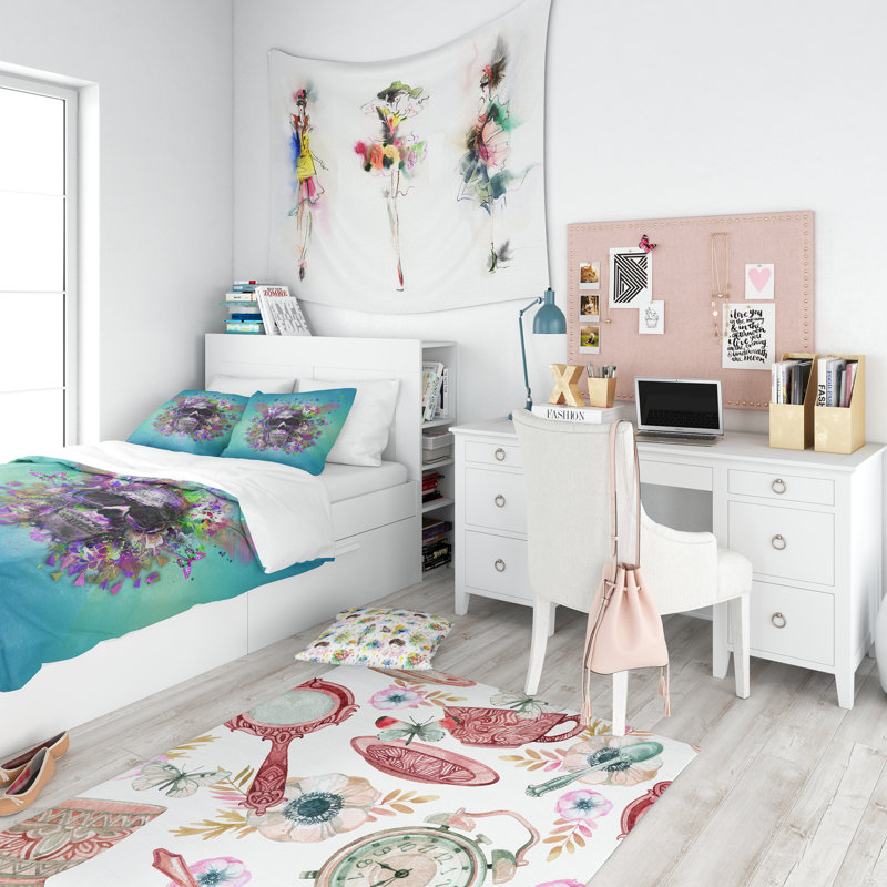 Ensemble de housse de couette modern adolescent, Housse de couette très grand + 2 taies décoratives