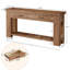 Table basse 63 po avec 2 tiroirs et tablette à lattes ouverte