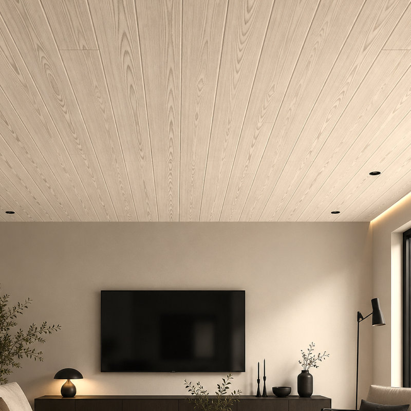 Planche de plafond en frêne nordique, Gris, beige et brun