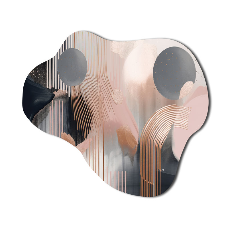 Whispers Of Marble II - Marble Cloud Metal Print Wall Art, Modern Asymmetrical Metal Wall Decor, 25" H x 28" W x 1" D