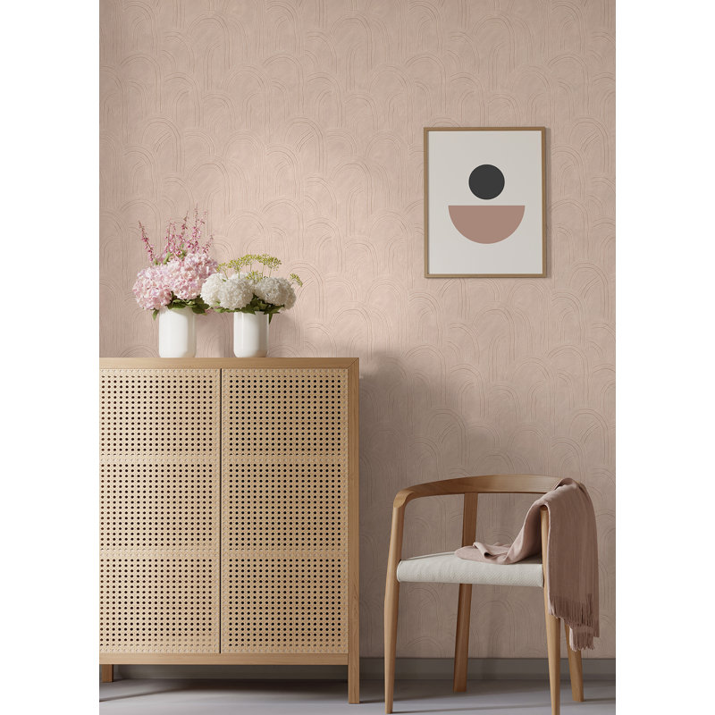 Rippled Arches Wallpaper, Pink