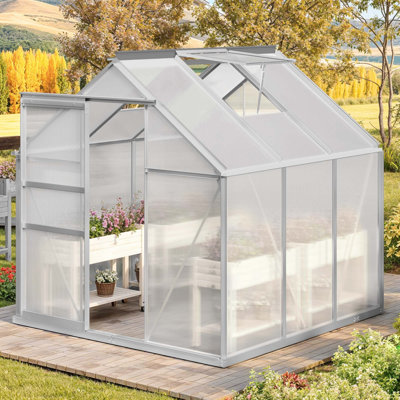 Balconera  Modern Walk-In Greenhouse With Adjustable Roof,6 Ft.W X 6 Ft.D