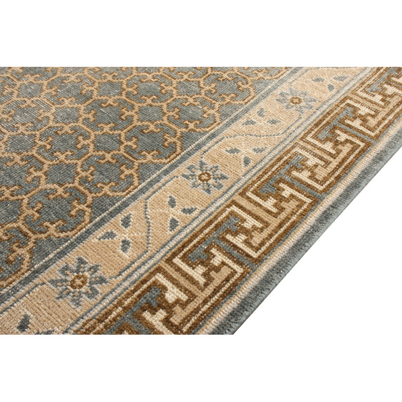 Distressed Homage Hand Knotted Wool Area Rug, Runner 3' x 10'