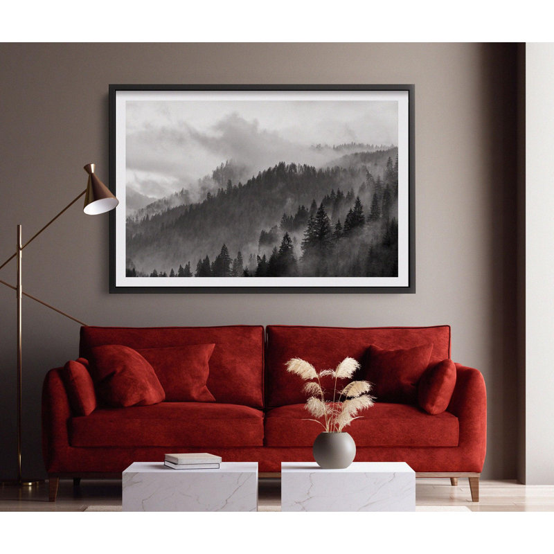 "Grey Mountain", Natural Wood, 14" H x 18" W, Framed Print without Mat
