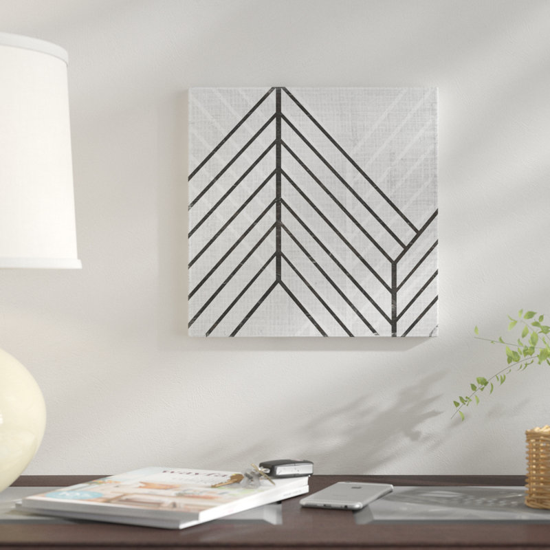 « diametric v », impression sur toile, H 12 po x l 12 po x P 0,75 po, Pas de tapis, Toile tendue