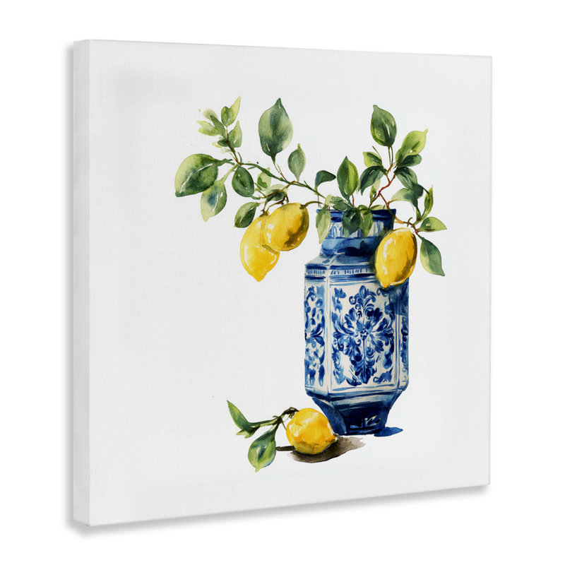 Toile ornée de trésors de citron, design par Svetlana Aleynikova, H 17 po x l 17 po