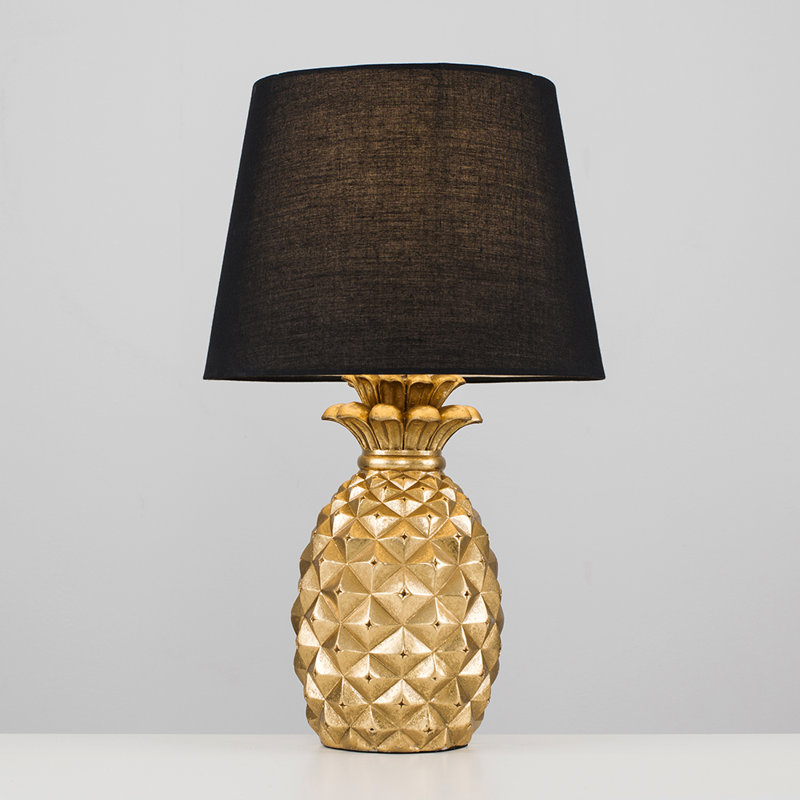 Thalia Table Lamp, Black, Yes, Gold