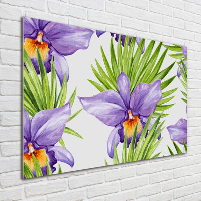 Orchid - No Frame Print on Glass