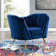 Fauteuil en velours argenté Orchid Blandick-156602795