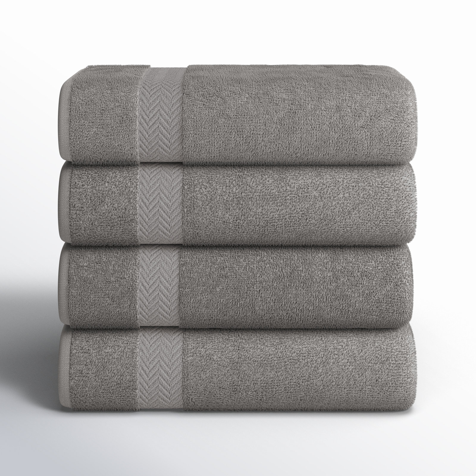 Franklin Cotton Lightweight Quick-Drying Face Towel Washcloth, Charcoal, 24 Pieces Towel Set