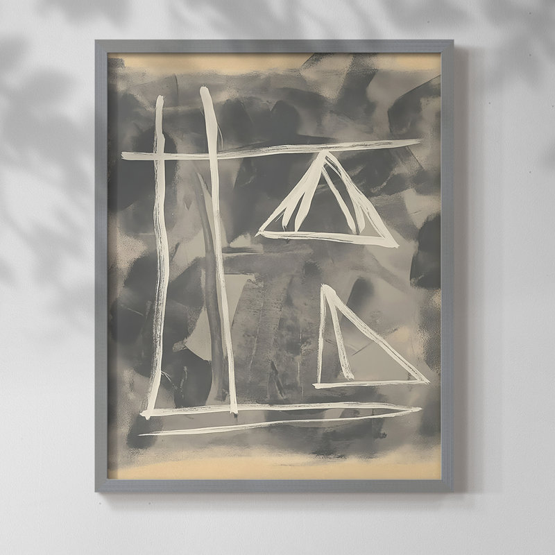 "ABSTRACT Series DCCLxxxx" par J Paul, H 11 po x l 9 po, Gris