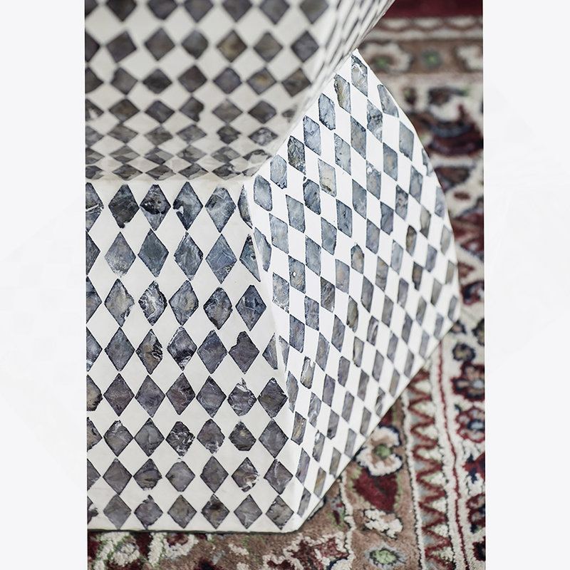 Table de bout hexagonale, table d'appoint d'appoint