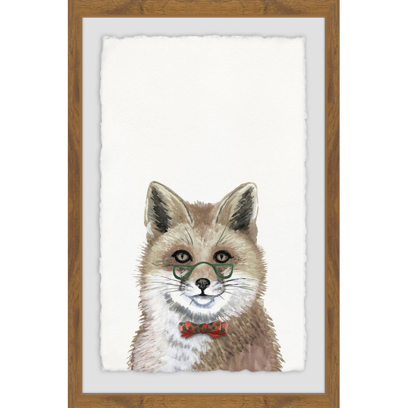 «Serious Fox» par Rosenfeld, reproduction encadrée, H 18 po x l 12 po x P 1,5 po