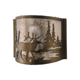 Rustic Lodge 1 - Light Flush Mounted Sconce