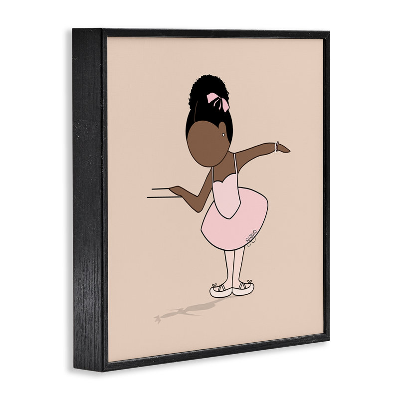 Estampe numérique gracieuse de la ballerine, conception de Sierra Siler, H 17 po x l 17 po, Giclée encadrée noir minuit
