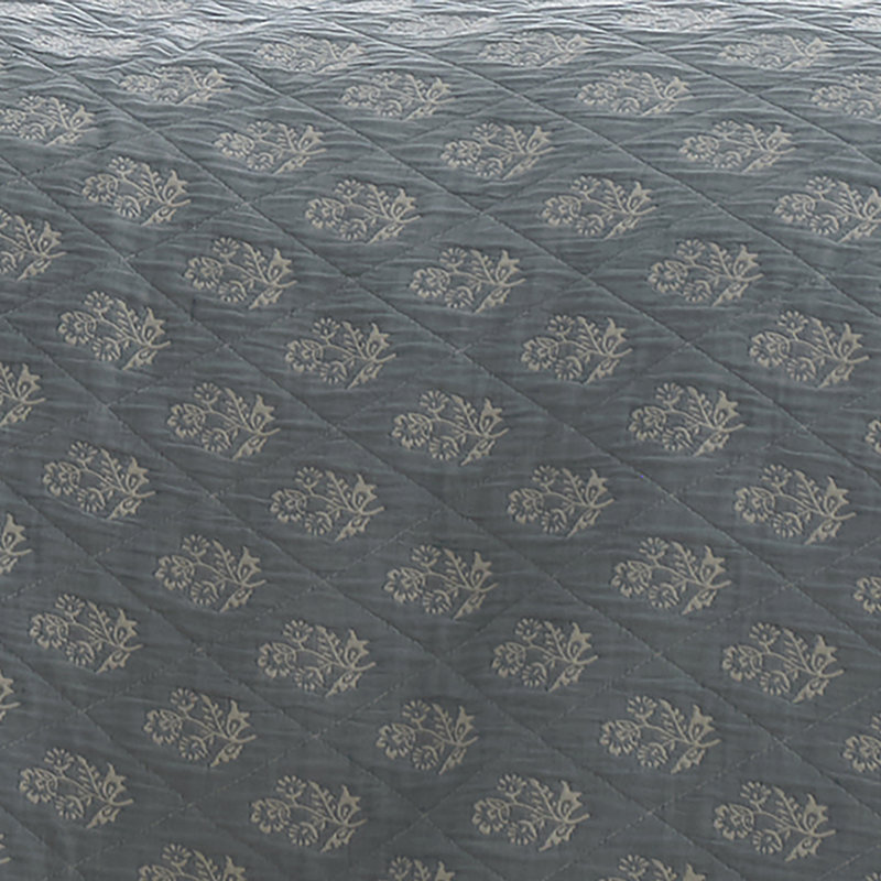Block Floral Polyester Floral Bedspread